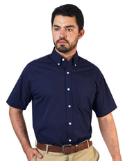 CAMISA MANGA CORTA POPELINA ELITE MARINO