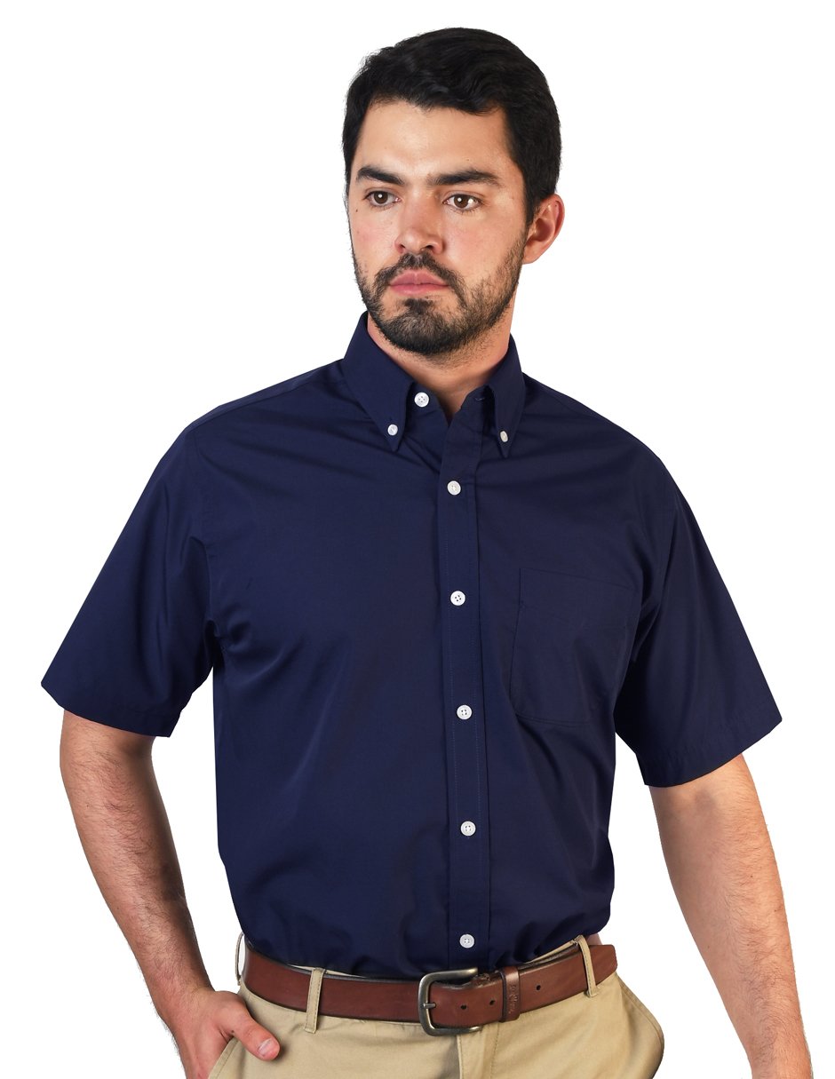 CAMISA MANGA CORTA POPELINA ELITE MARINO