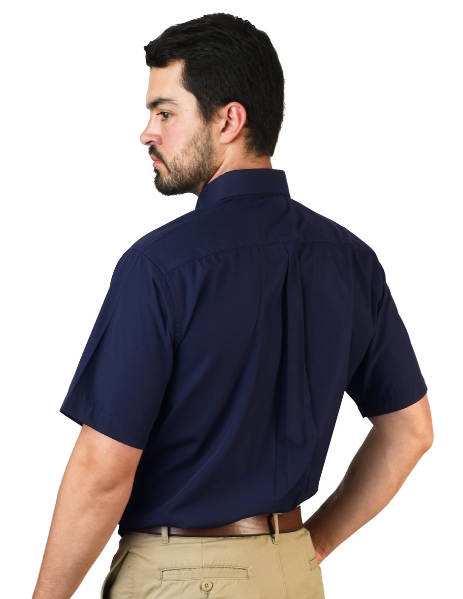 CAMISA MANGA CORTA POPELINA ELITE MARINO