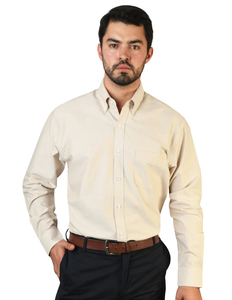 Camisa Oxford Beige