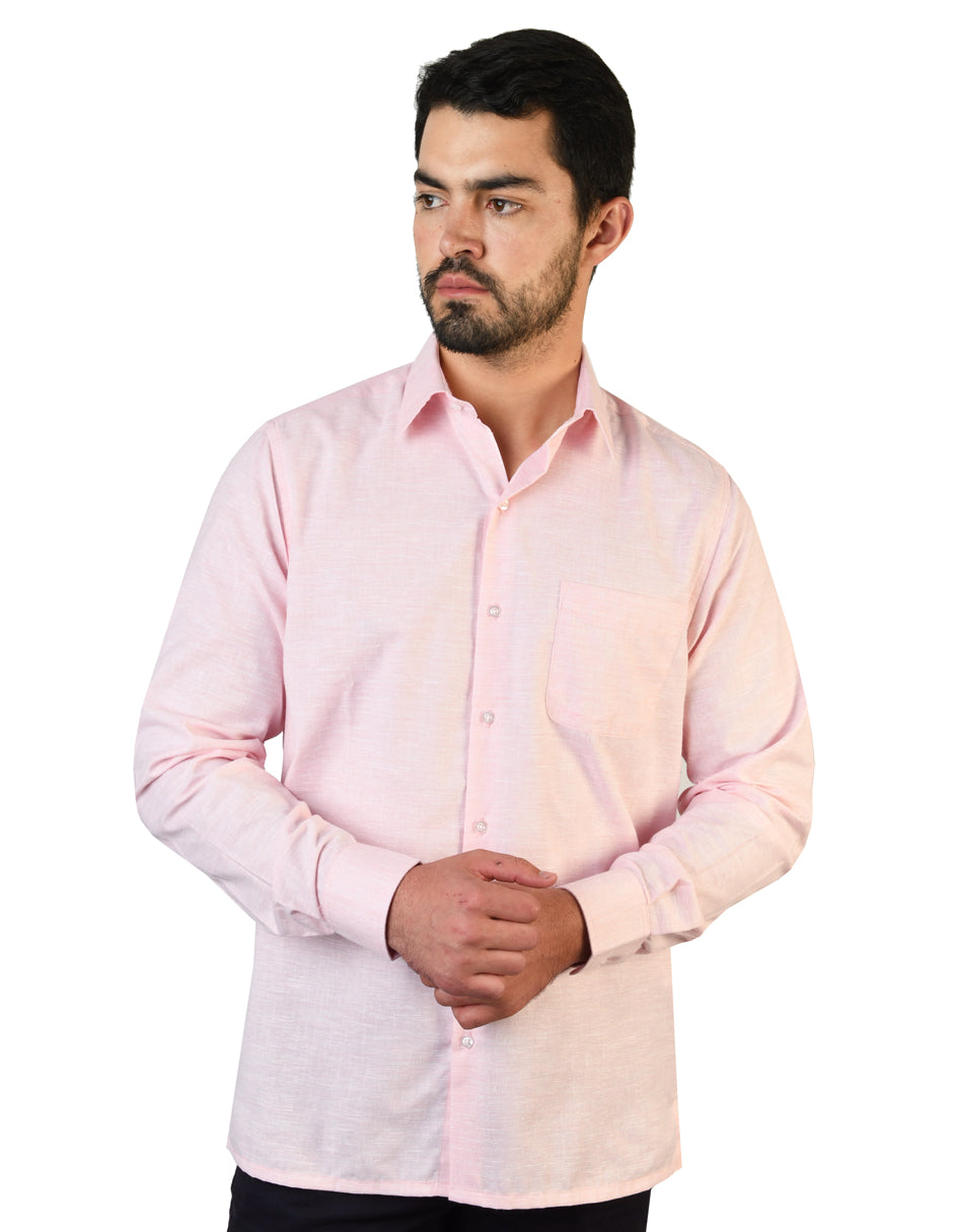 Camisa Lino Cancun Coral A0165