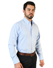 Camisa Oxford Ingles Cielo