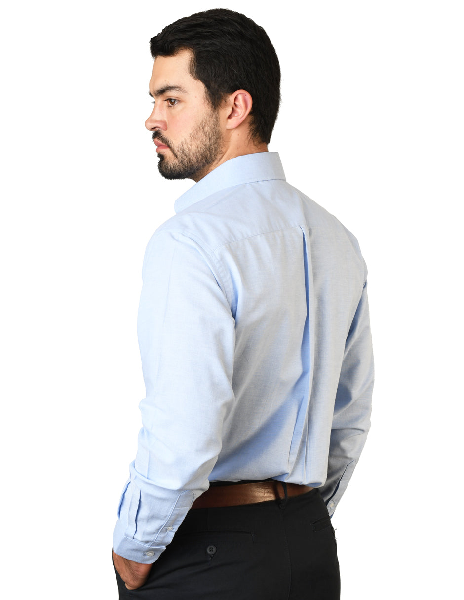 Camisa Oxford Ingles Cielo