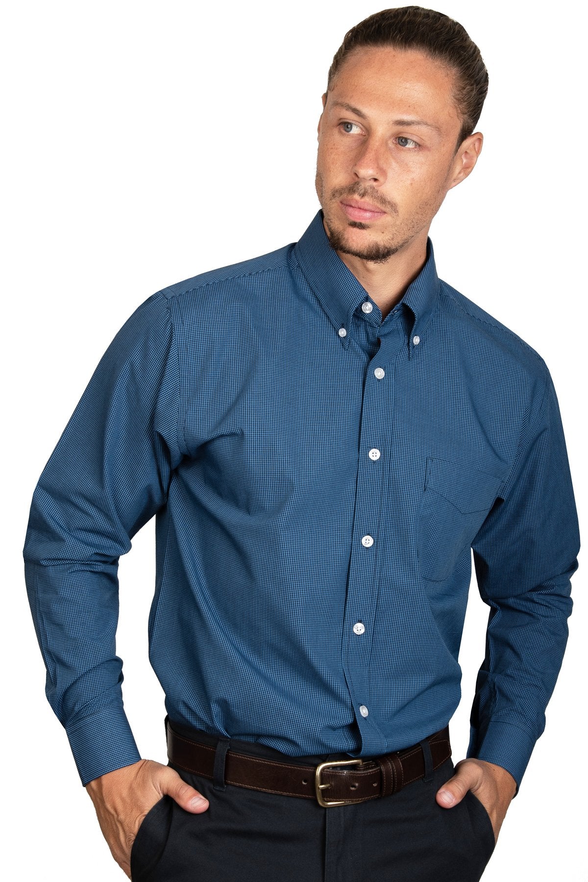 Correctamente virar vitalidad Camisa Capri Cuadros Azul Marino / Azul Cielo #36