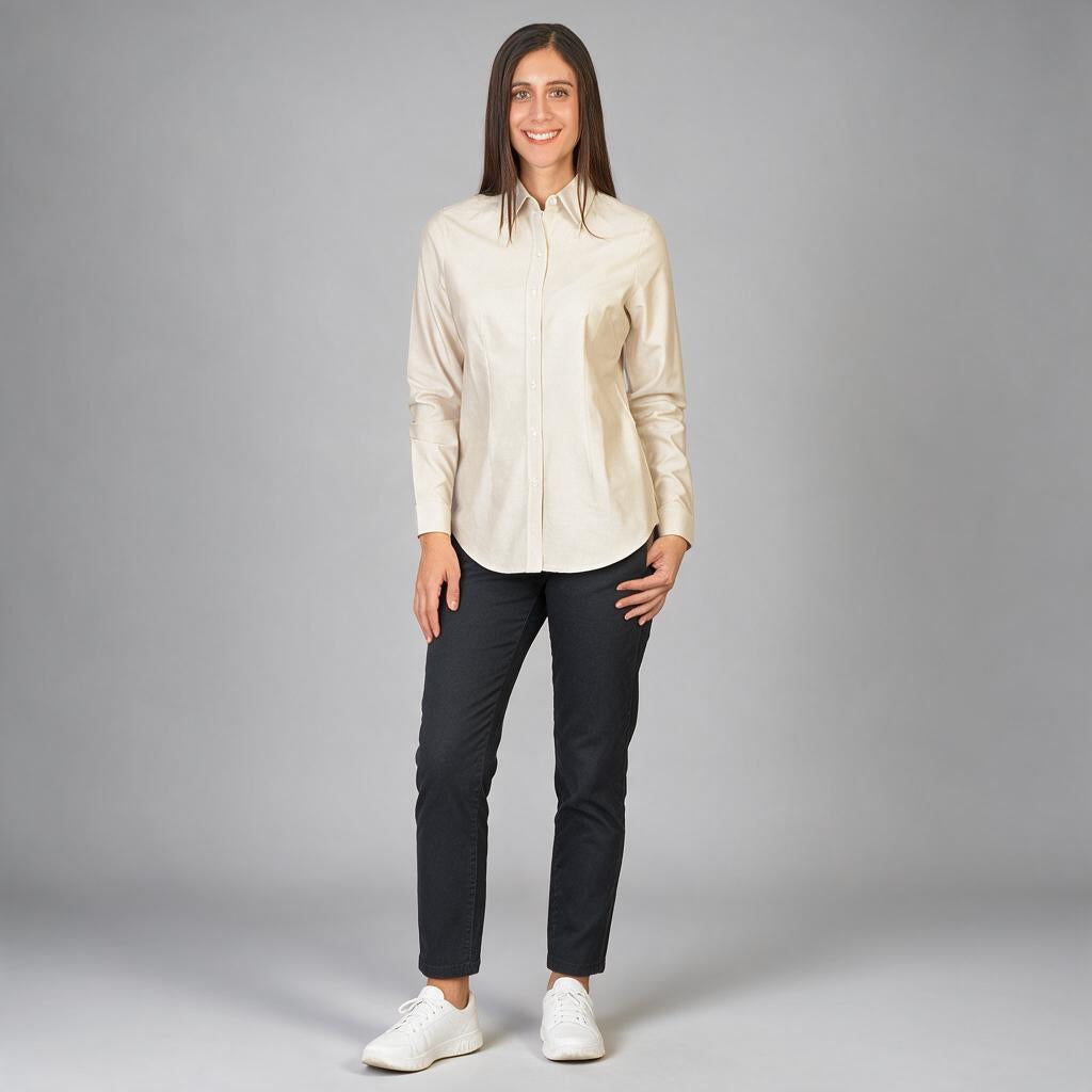 Blusa Oxford Ingles Beige B0205