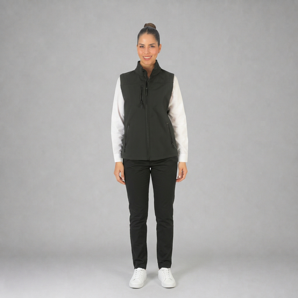 Chaleco Shell Rib Dama Negro B1760
