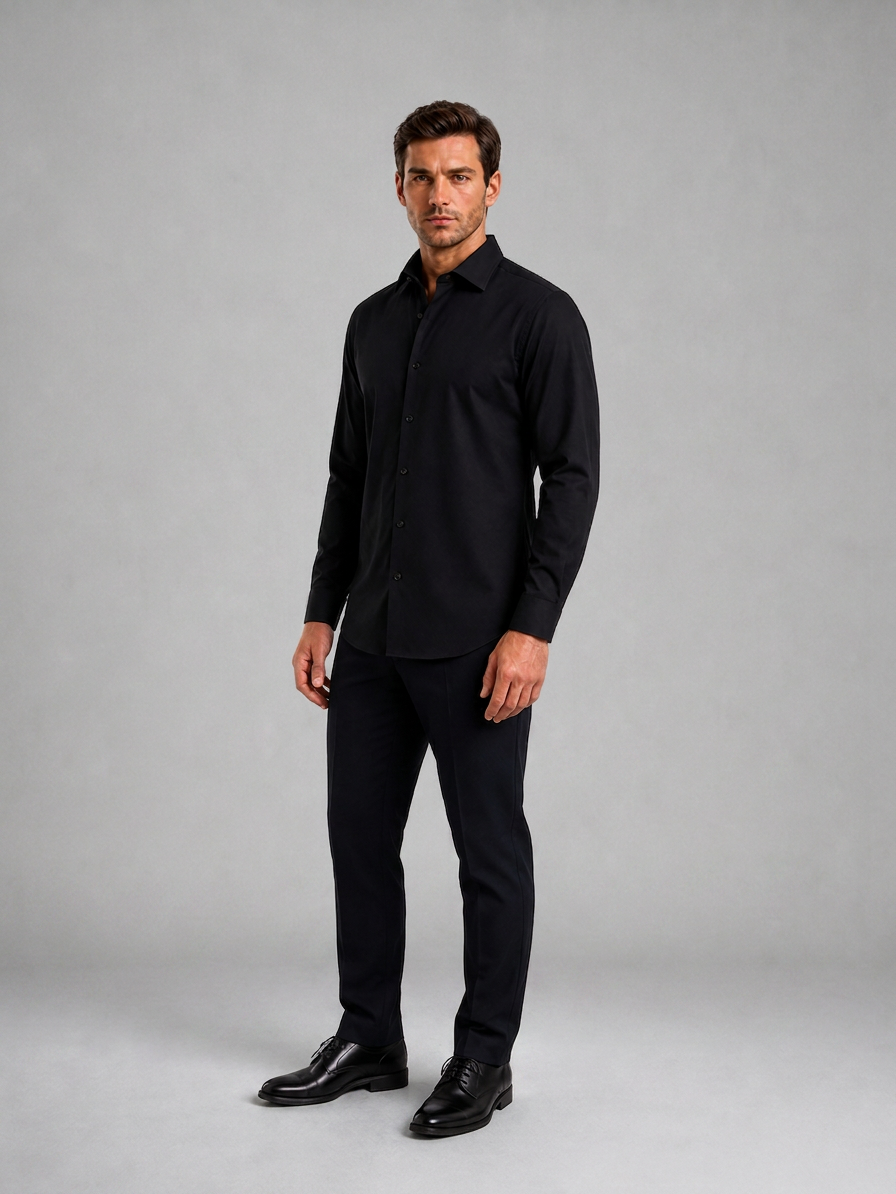 Camisa Shaken Negro C2340