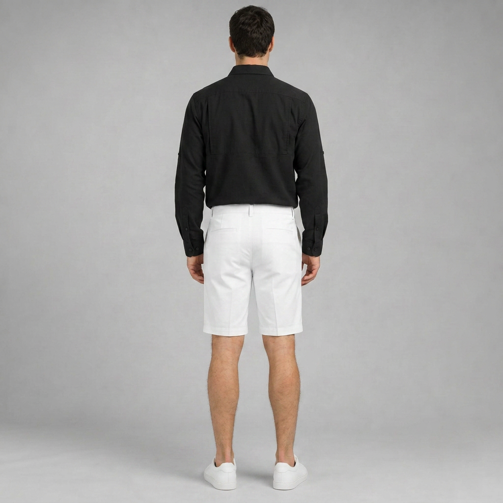 Bermuda Gabardina Blanco A0650
