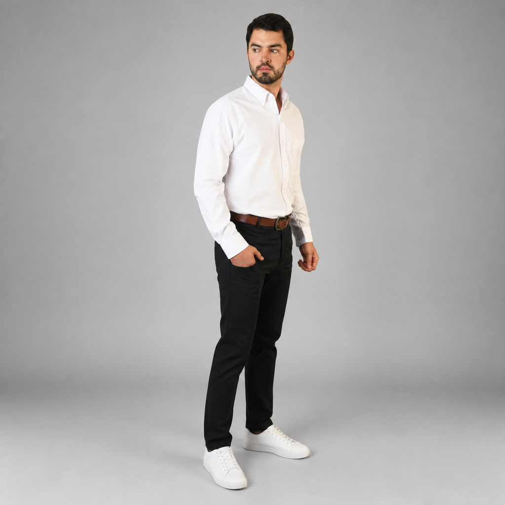 Camisa Oxford Ingles Blanco A0205