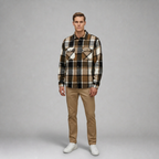 Sobrecamisa Cuadros Cafe K0005