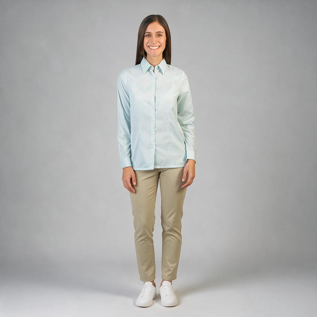 Blusa Lino Cancun Turquesa B0165