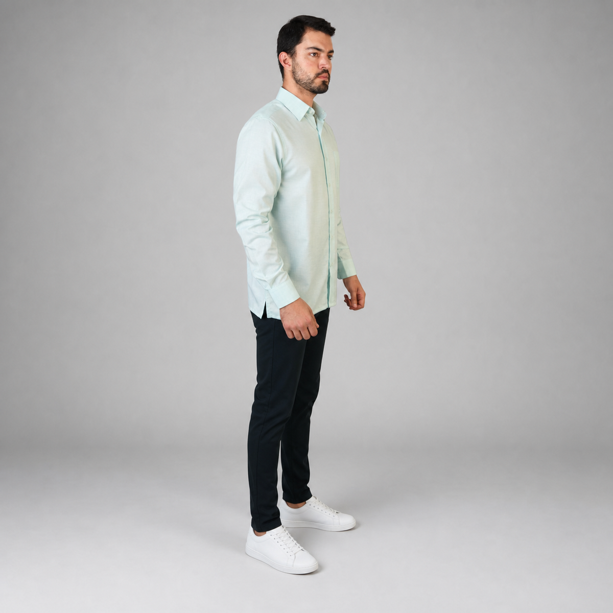 Camisa Lino Cancun Turquesa A0165