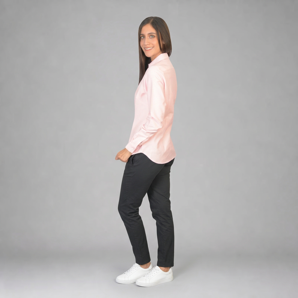 Blusa Oxford Italiano Rosa B0075