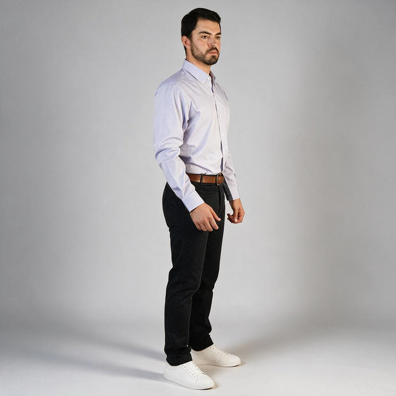 Camisa Oxford Pin Point Lila A0065
