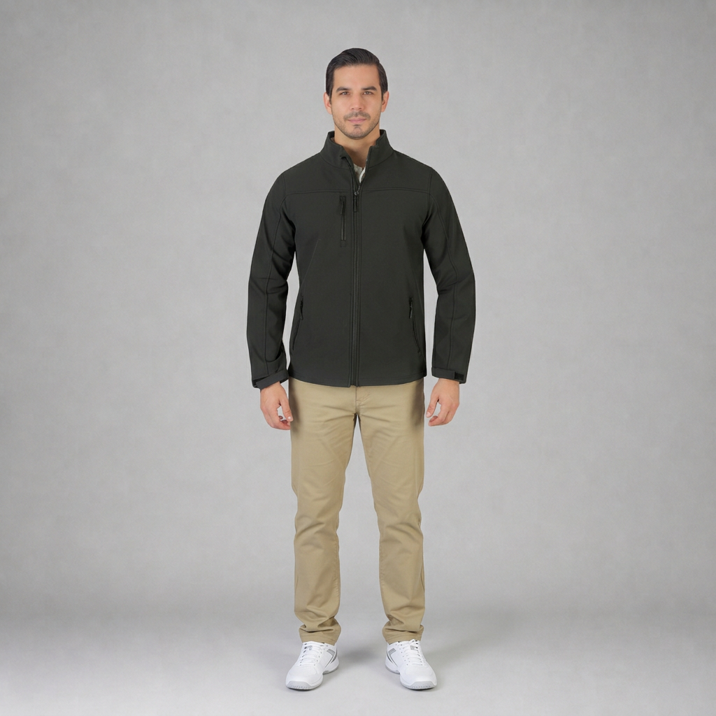 Chamarra Caballero Shell Rib Negro A1765