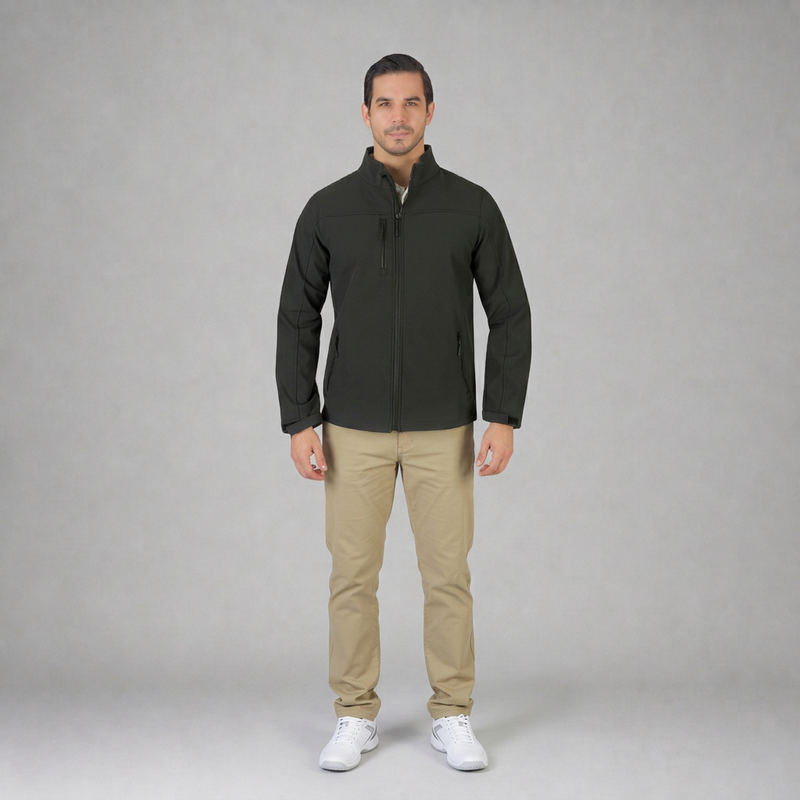 Chamarra Caballero Shell Rib Negro A1765