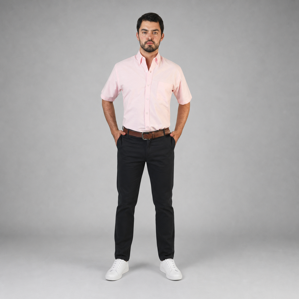 Camisa Oxford Pinpoint Rosa A0060