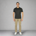 Polo Playera Polo Caballero Dry Fit Negro A1770
