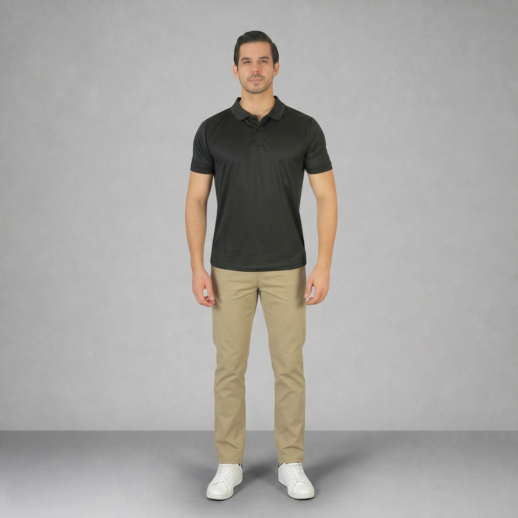Polo Playera Polo Caballero Dry Fit Negro A1770