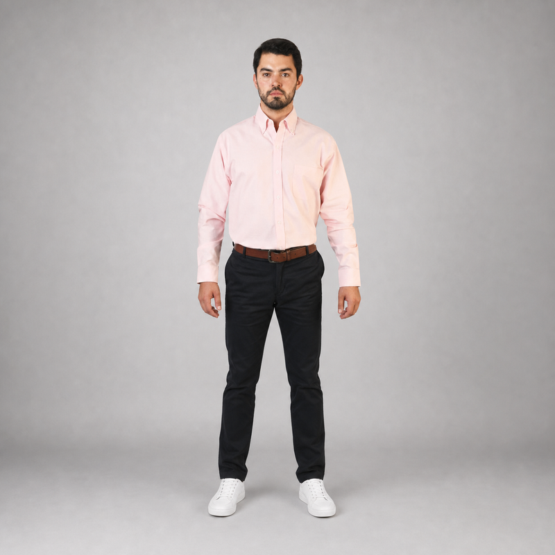 Camisa Oxford Rosa A0055