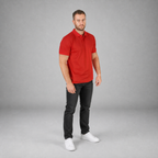 Polo Playera Polo Caballero Dry Fit Rojo A1770