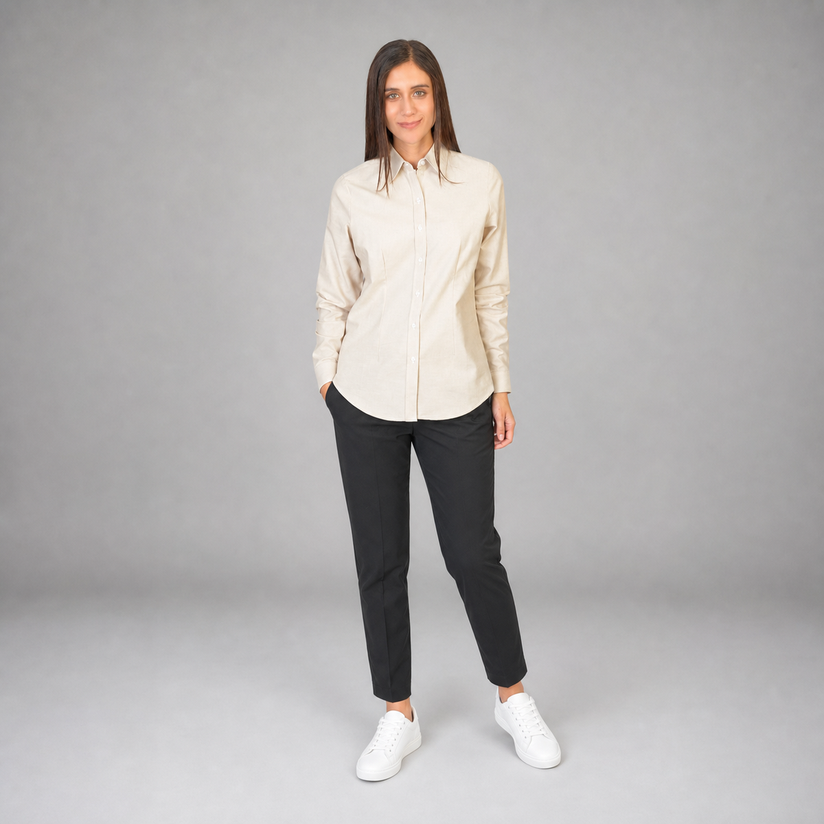 Blusa Oxford Beige B0055