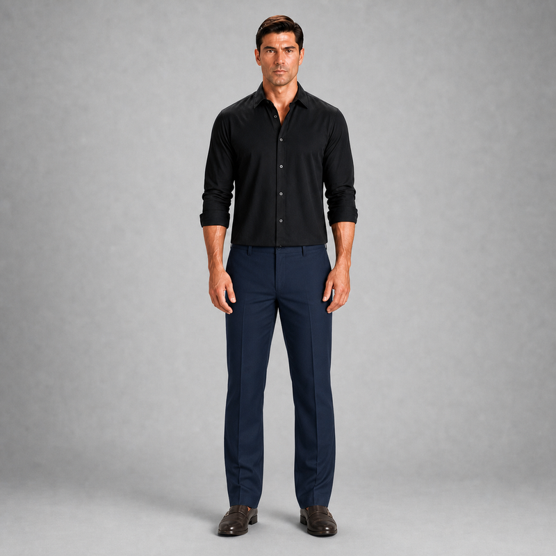 Pantalon S/p Gab. Harvard Marino A0610