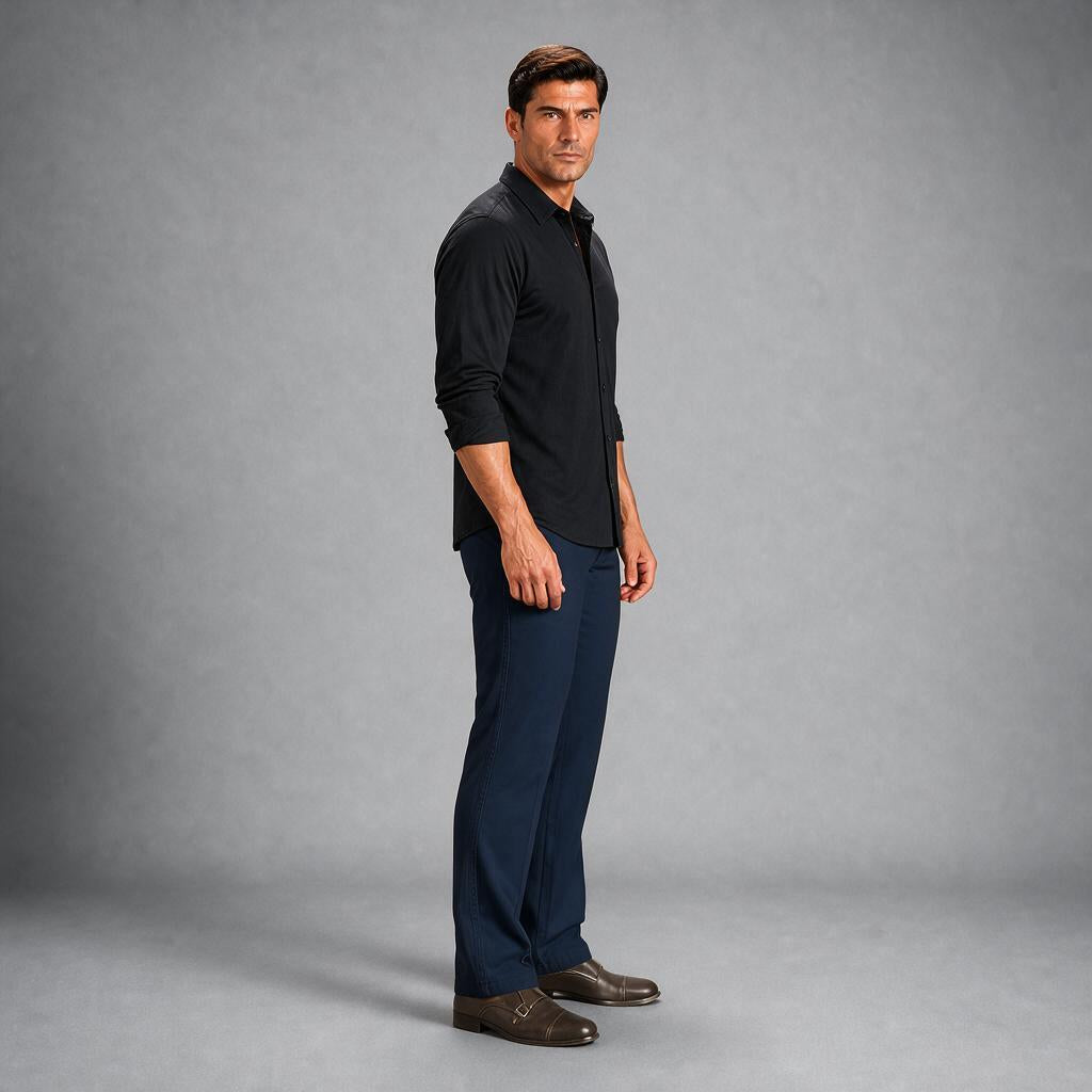 Pantalon S/p Gab. Premium Marino A0600
