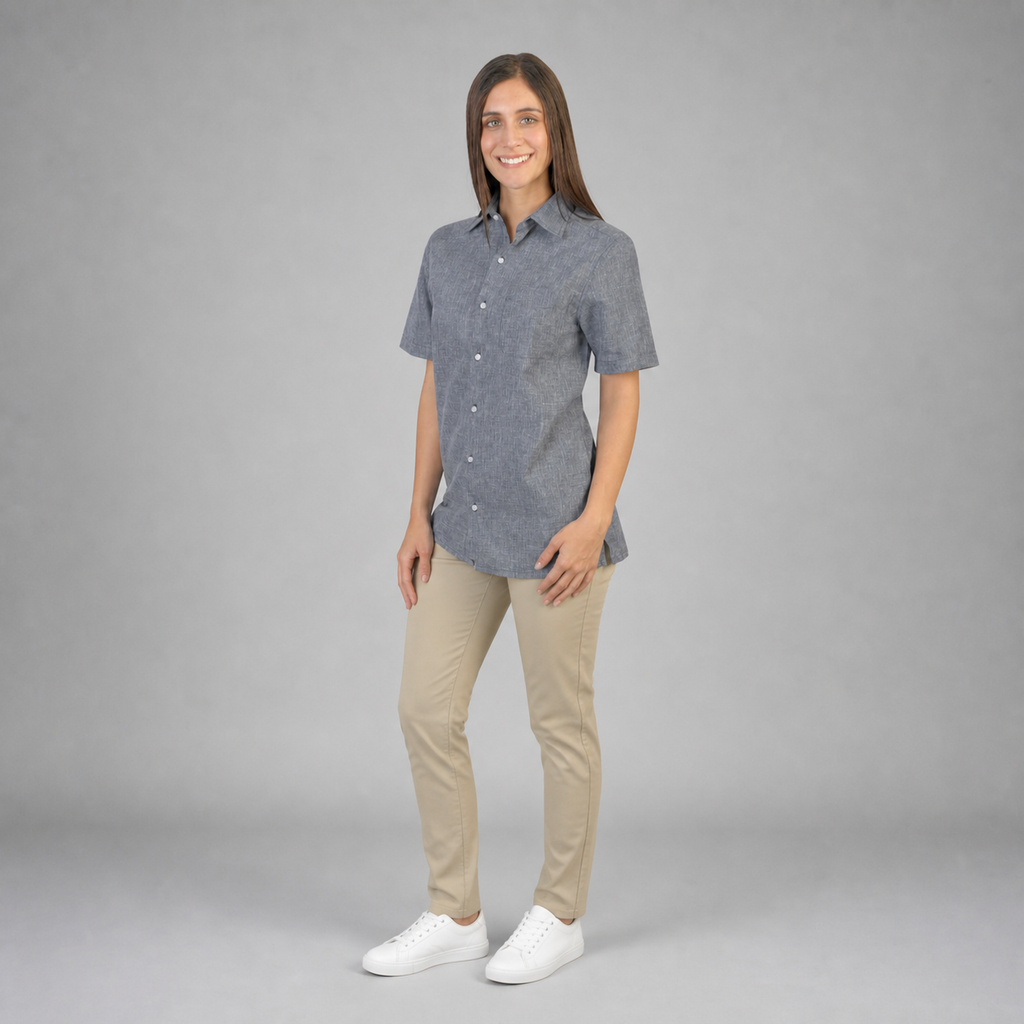 Blusa Lino Cancun Marino B0160
