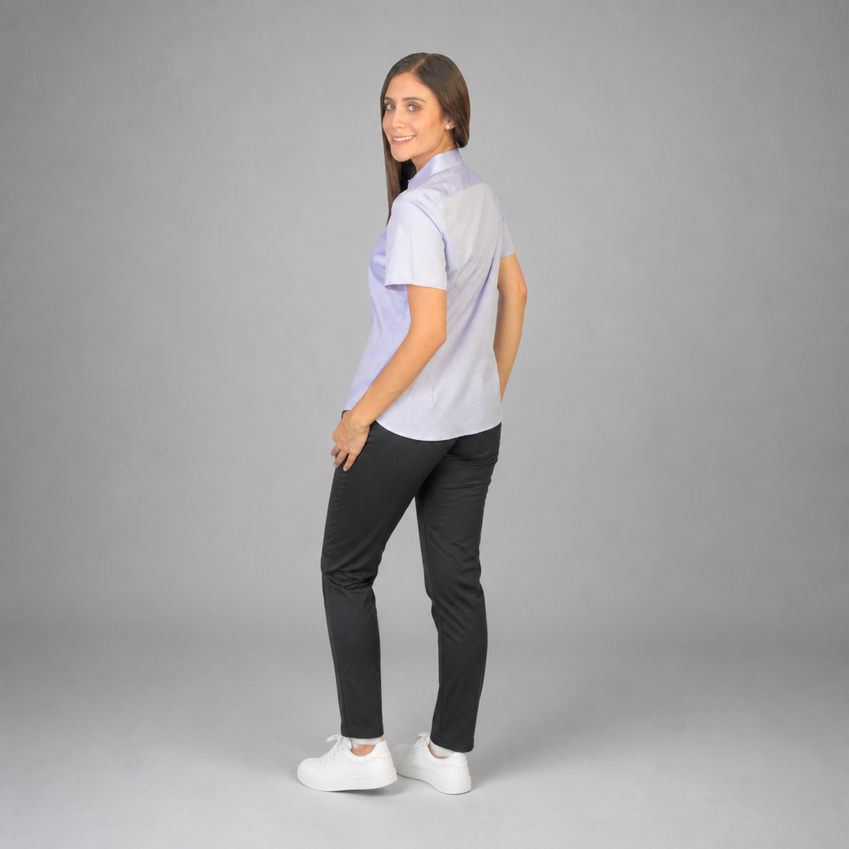 Blusa Oxford Pin Point Lila B0060