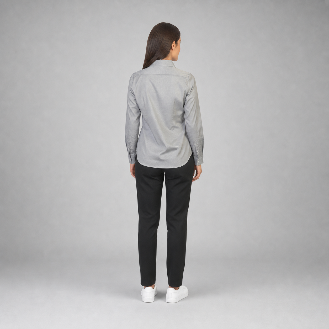 Blusa Oxford Pin Point Negro B0065