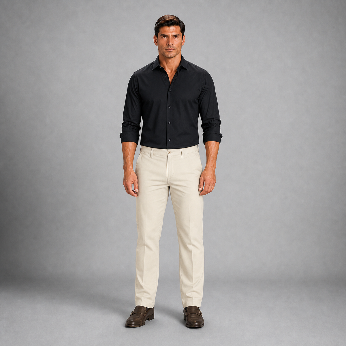 Pantalon S/p Gab. Premium Hueso A0600