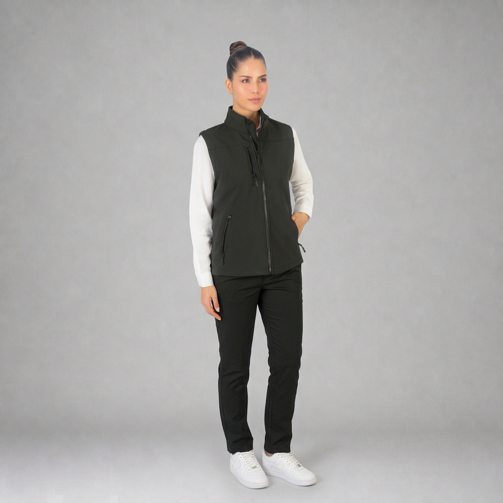 Chaleco Shell Rib Dama Negro B1760