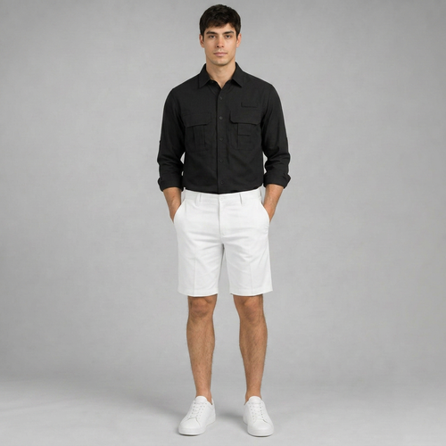 Bermuda Gabardina Blanco A0650