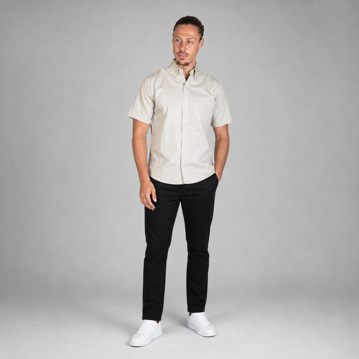 Camisa New York Hueso A0010