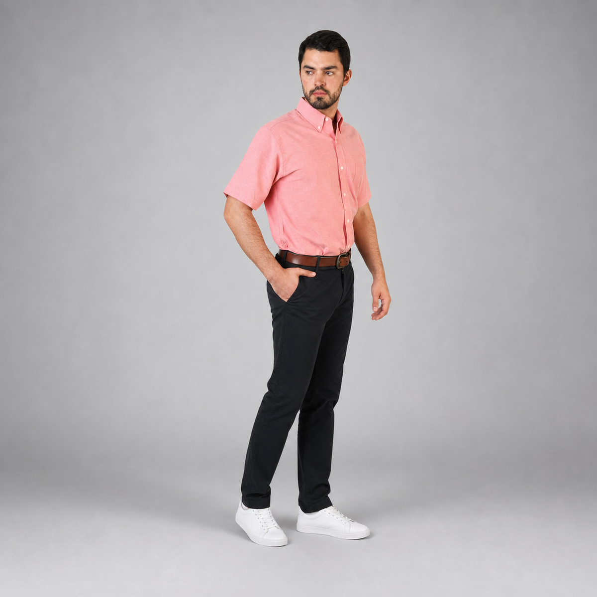 Camisa Oxford Ingles Coral A0200