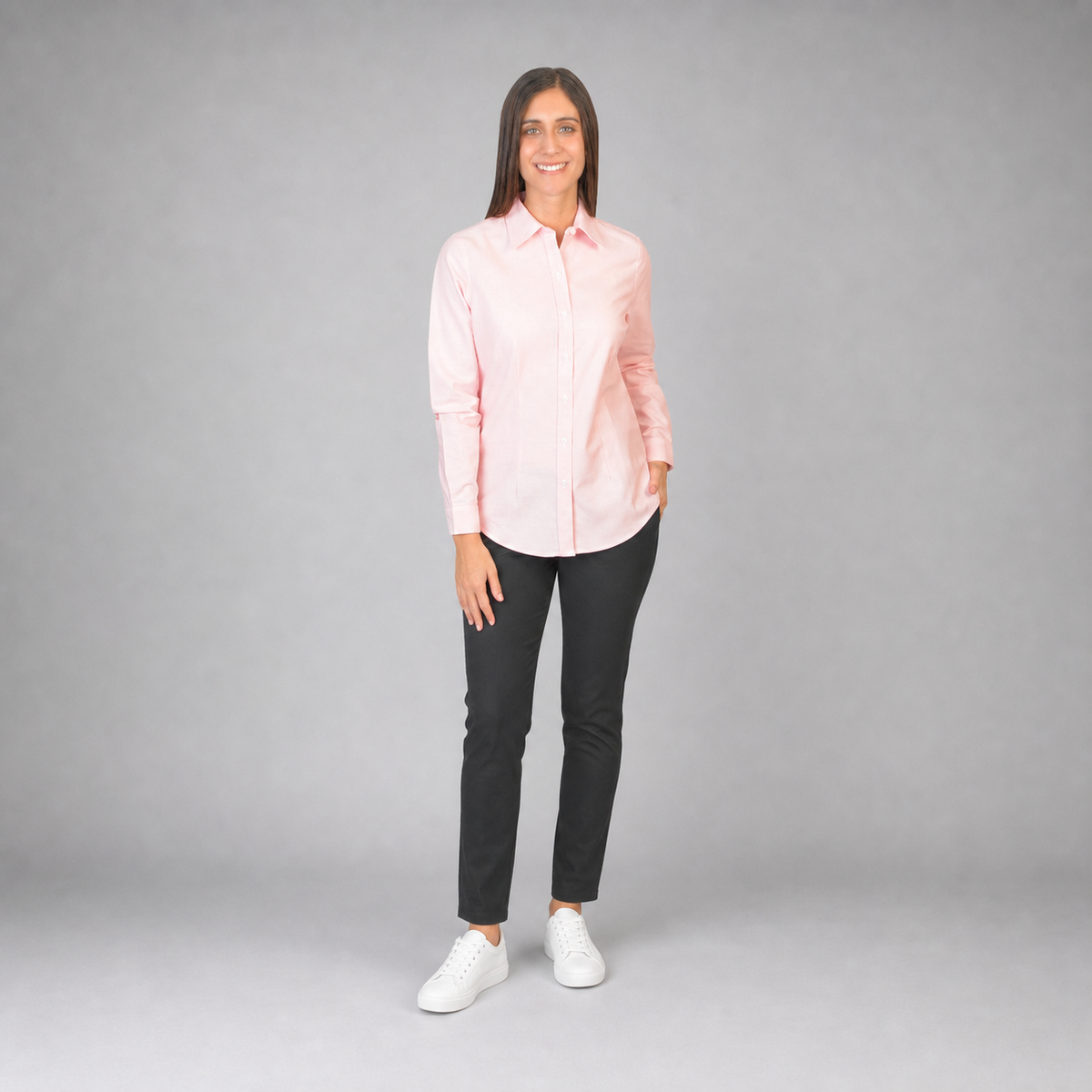 Blusa Oxford Italiano Rosa B0075
