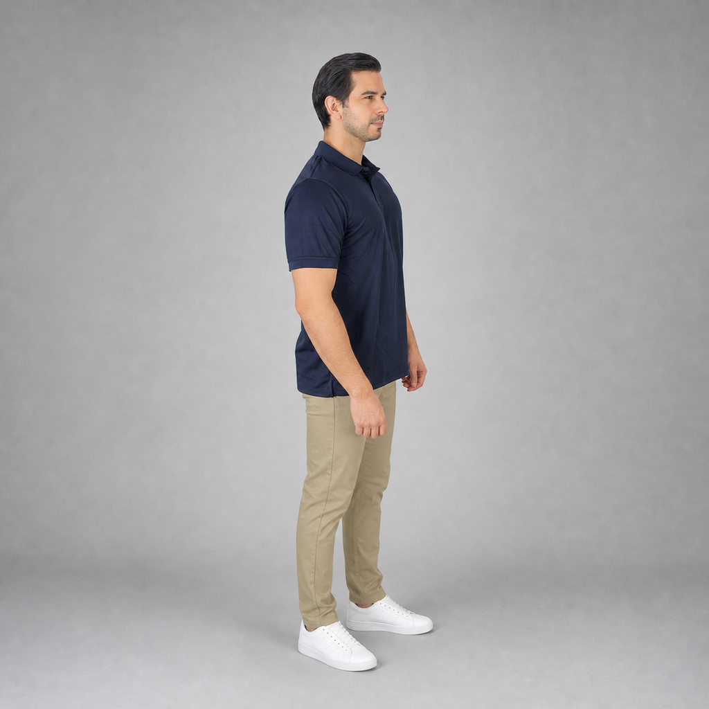 Polo Playera Polo Caballero Dry Fit Marino A1770