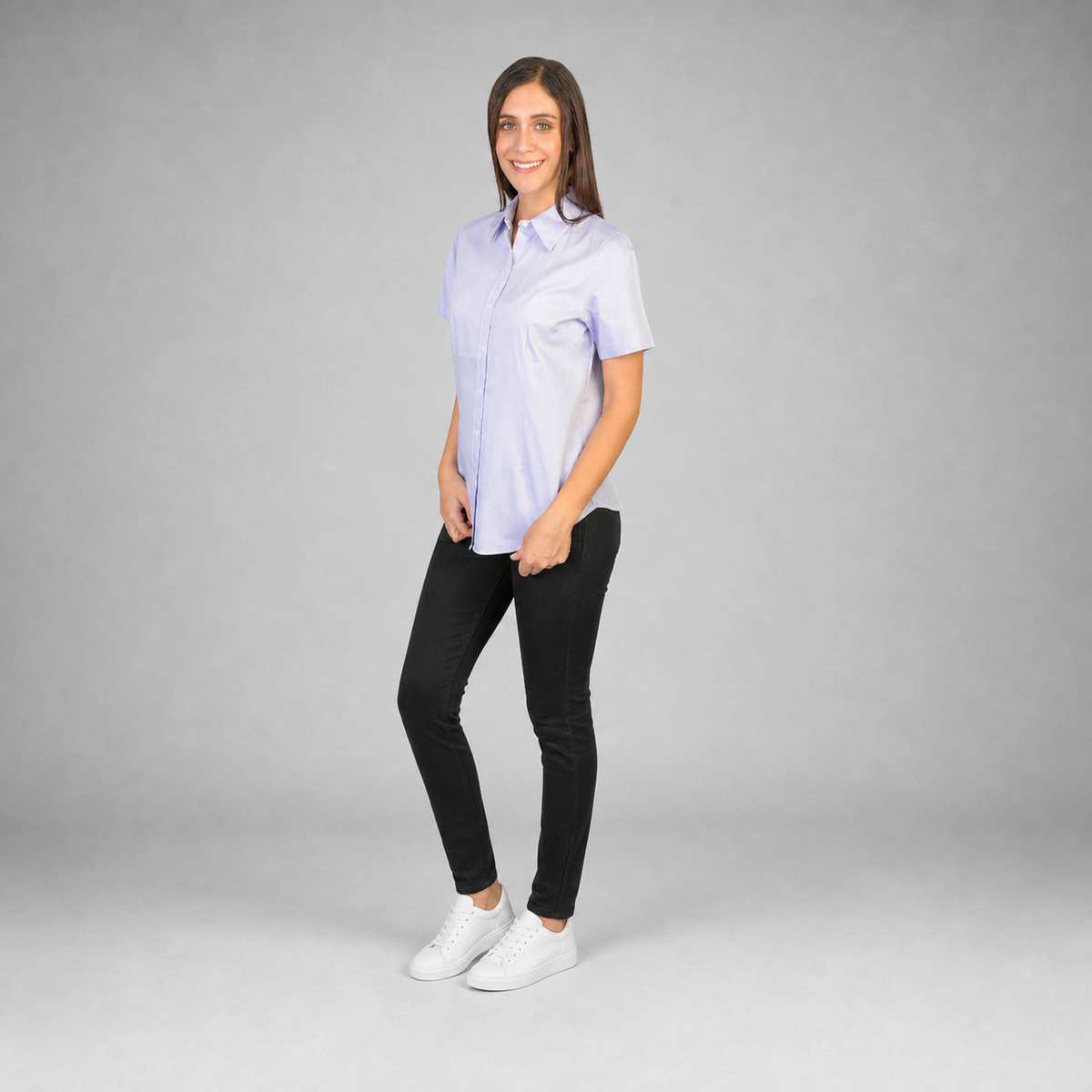 Blusa Oxford Pin Point Lila B0060