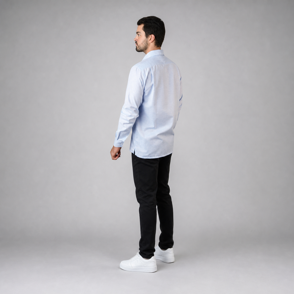 Camisa Lino Cancun Cielo A0165