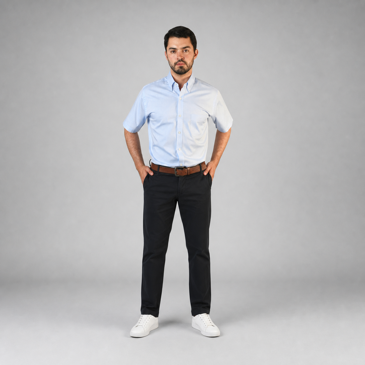 Camisa Oxford Pinpoint Cielo A0060