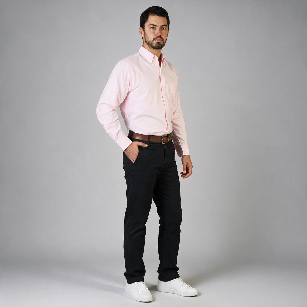 Camisa Oxford Ingles Rosa A0205