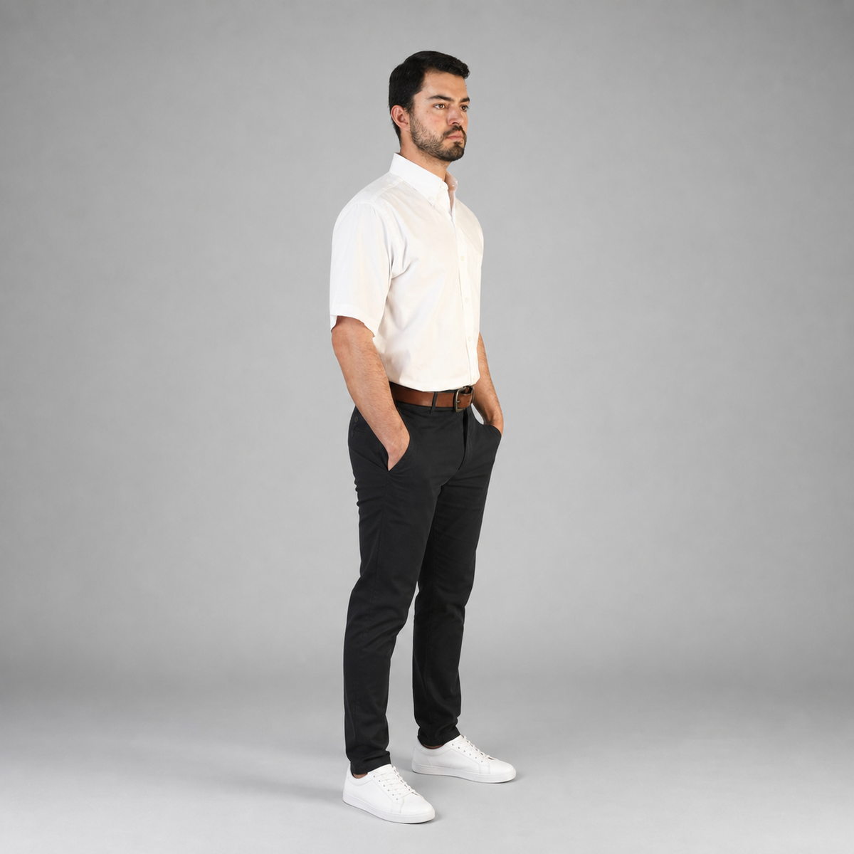 Camisa Oxford Pinpoint Blanco A0060
