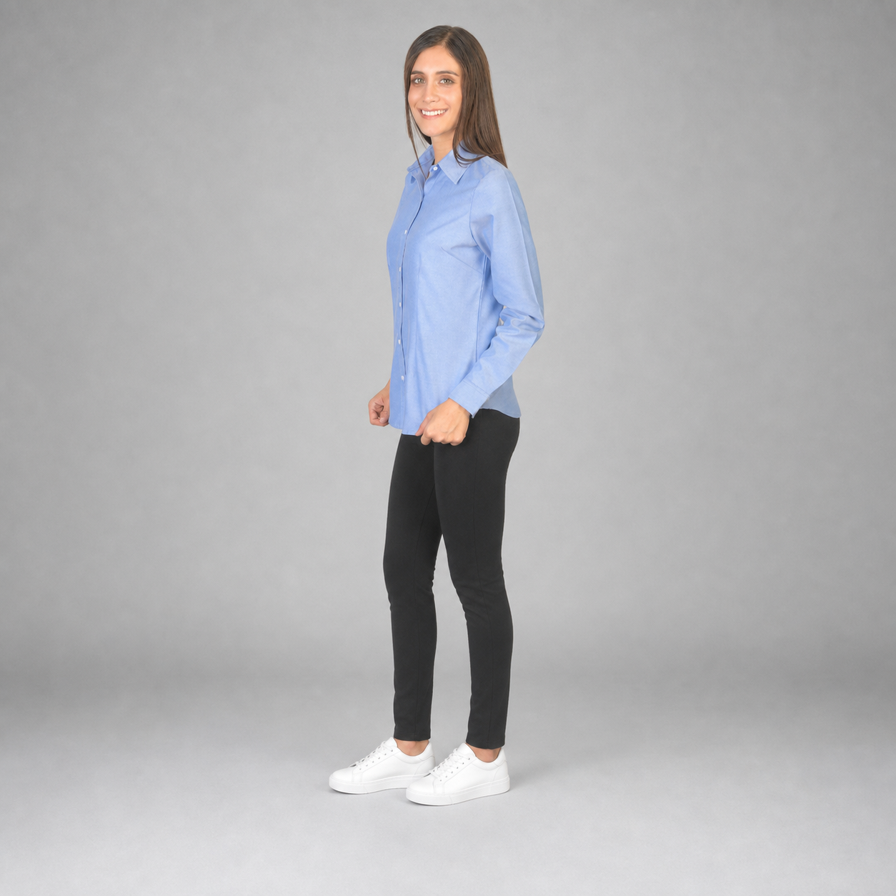 Blusa Oxford Ingles Marino B0205