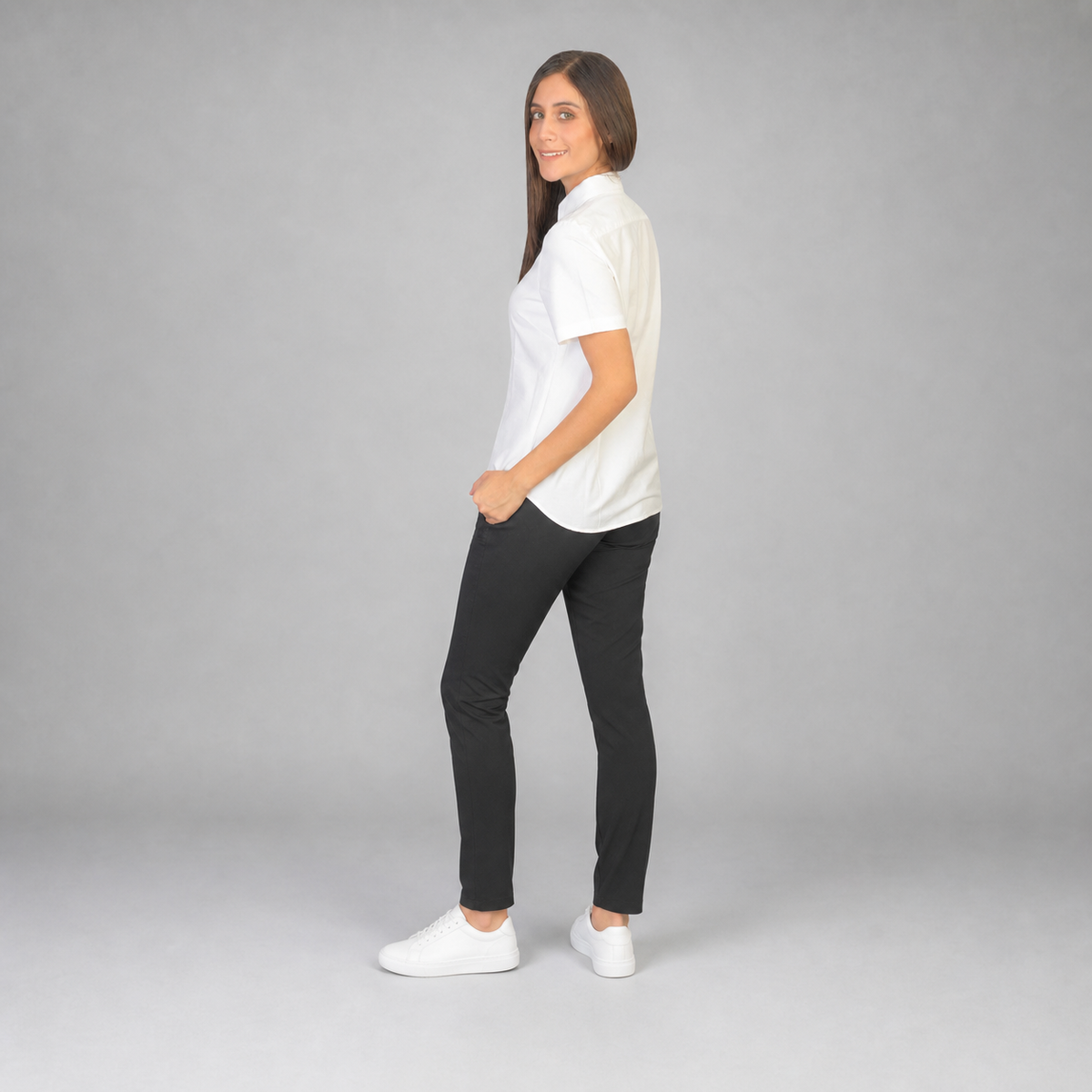 Blusa Oxford Italiano Blanco B0070