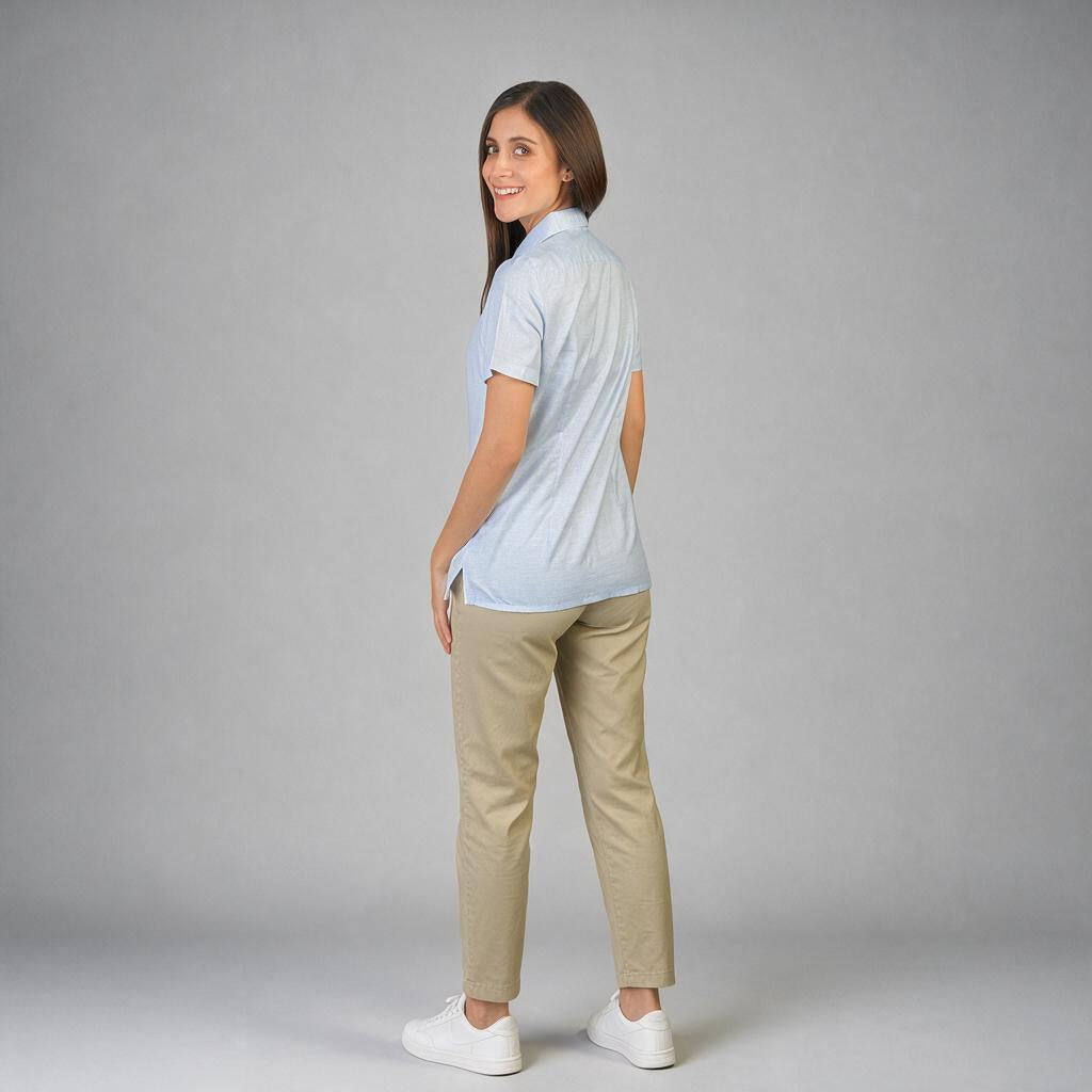Blusa Lino Cancun Cielo B0160