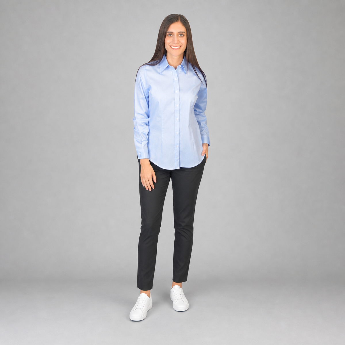 Blusa Oxford Italiano Cielo B0075