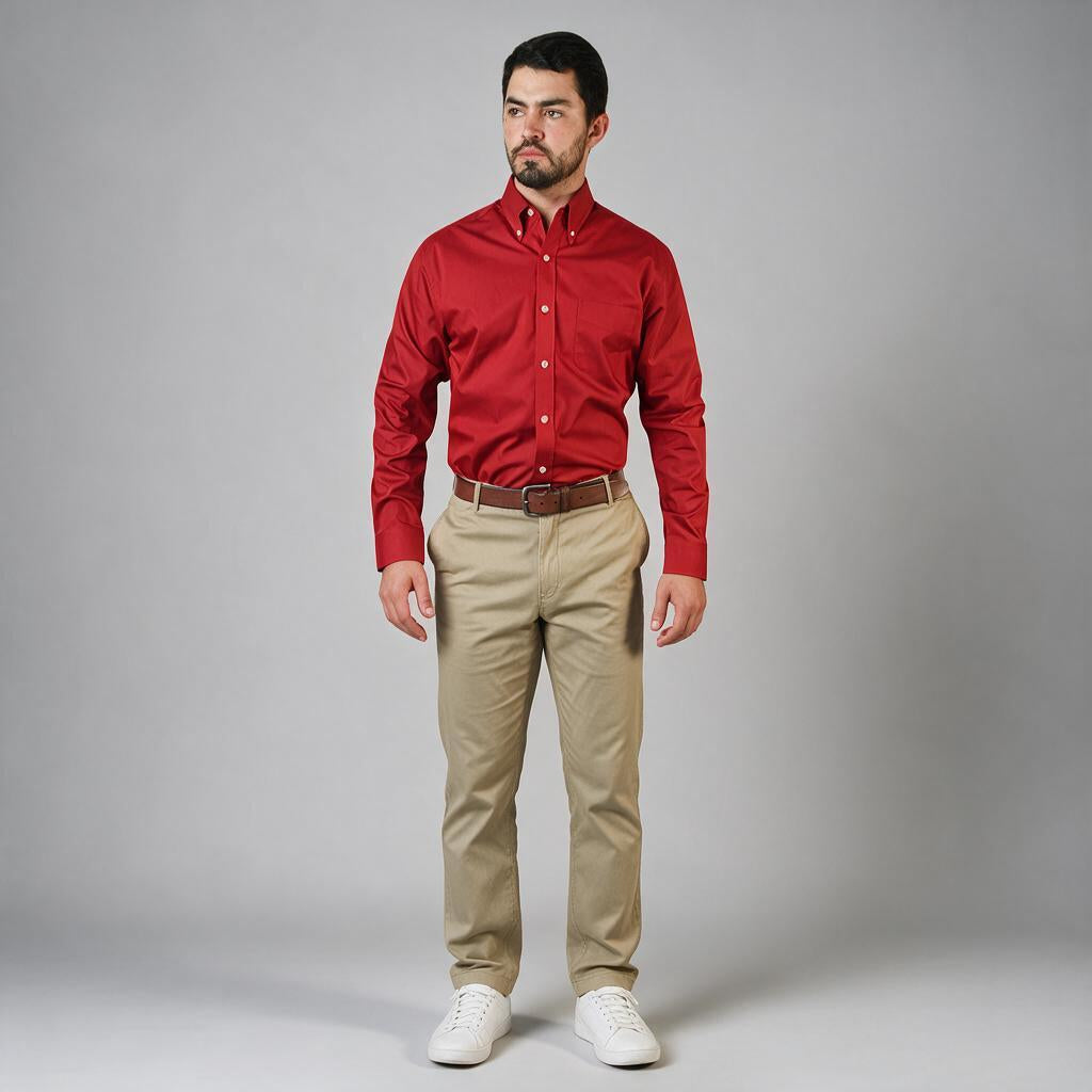 Camisa New York Rojo Quemado A0015