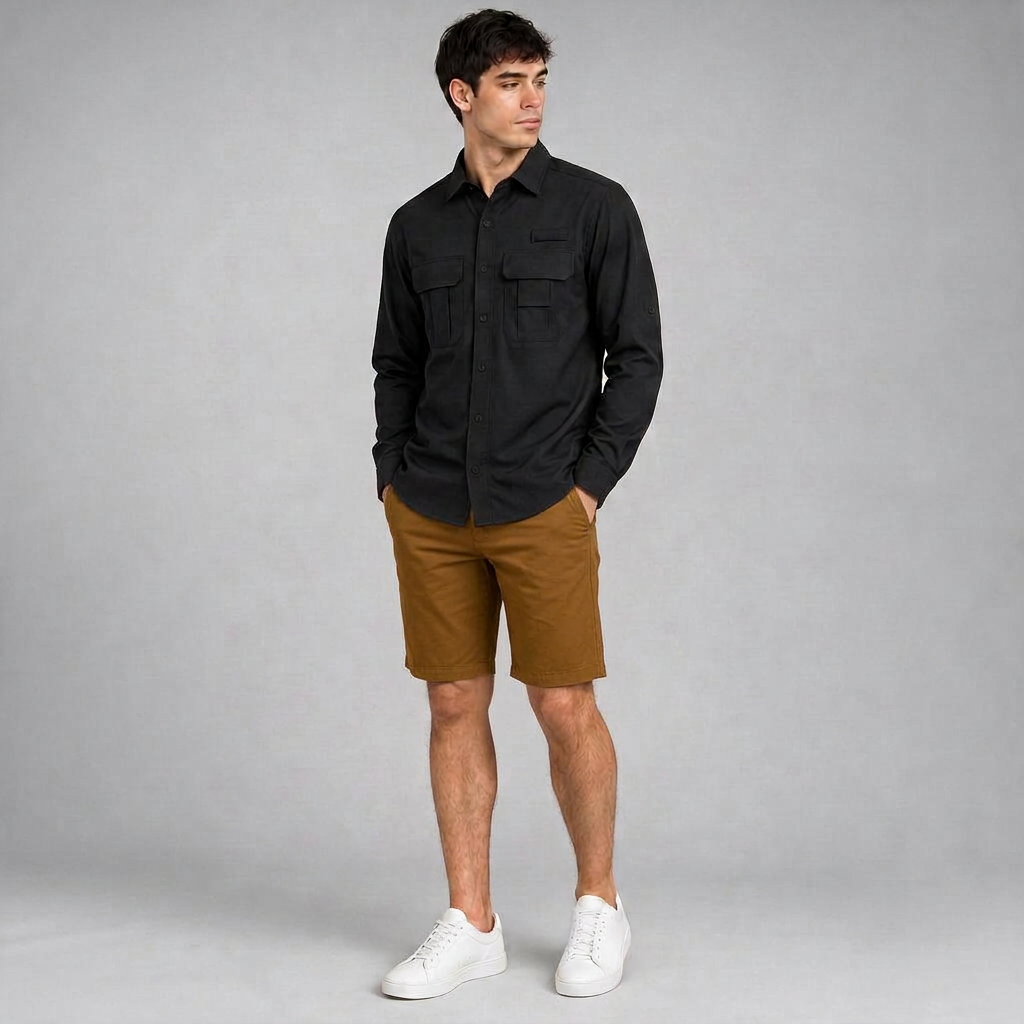 Bermuda Gabardina Ocre A0650