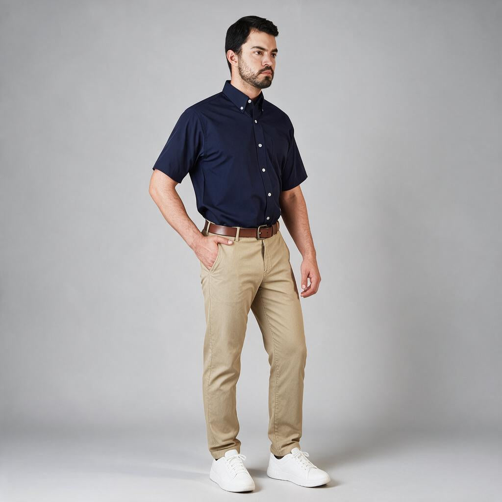 Camisa Popelina Elite Marino A0030